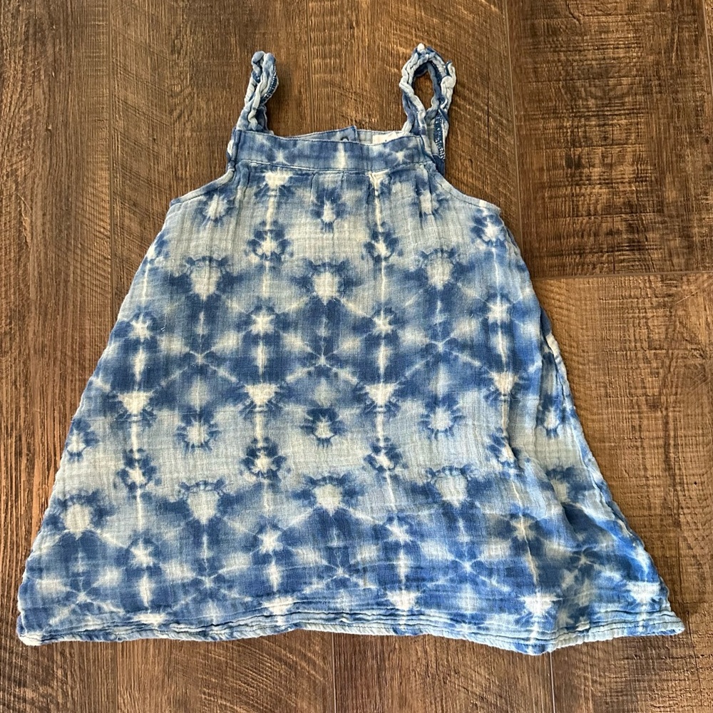 Angel Dear blue tie dye Muslin dress